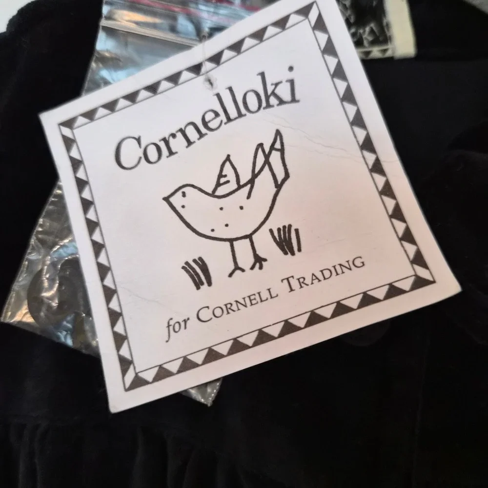 April‎ Cornell Kids Black Velvet Victorian Jacket Coat Cornelloki Size 4 Gothic